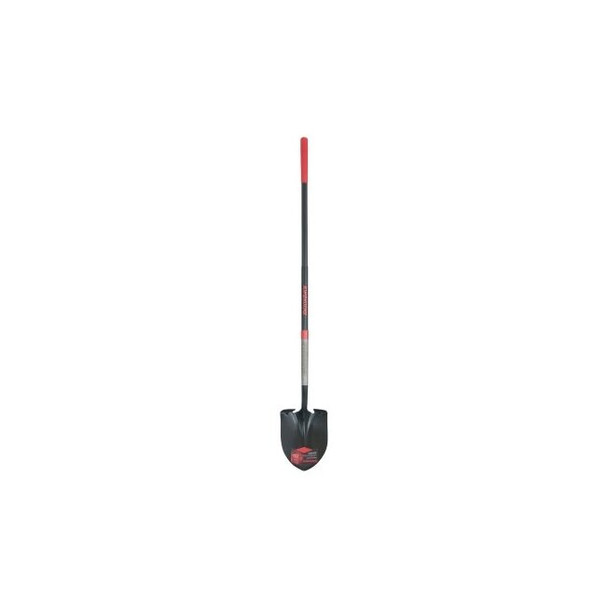 Round Point Digging Shovel, 9.5 in W x 12 in L Blade, 48 in Fiberglass Straight Handle, PowerStep®/SuperSocket®