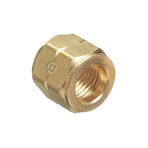 Hose Nut, 200 PSIG, Brass, A-Size, Oxygen