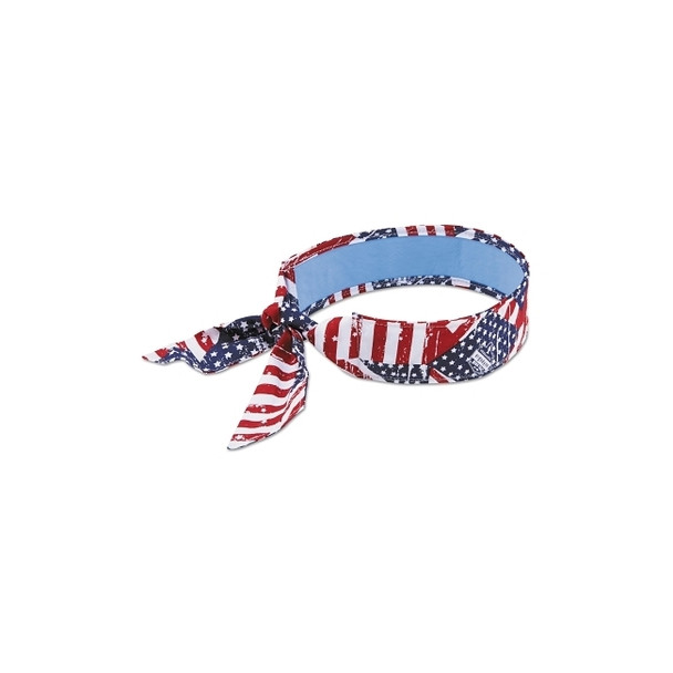 Chill-Its 6700 Evaporative Cooling Bandanas, 8 in X 13 in, Stars/Stripes
