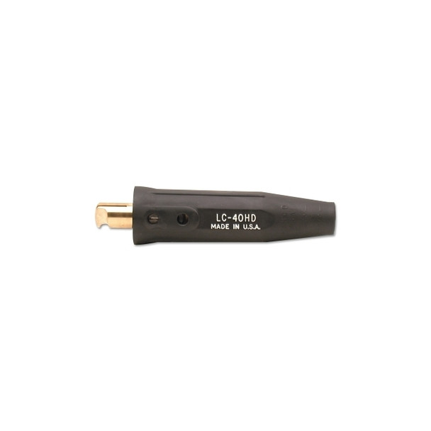 Cable Connector, Double Oval thru Point Screw Connection, Male, 3/0 thru 4/0 Capacity, Black