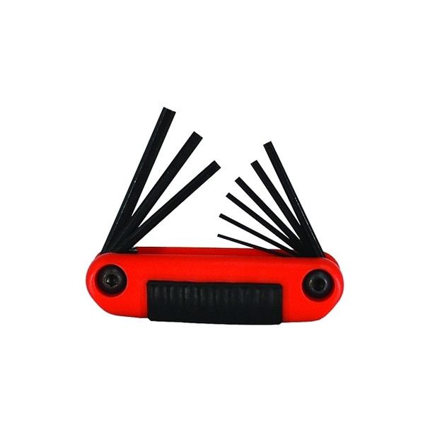 Ergo-Fold™ Hex Key Set, 9 per set, Hex Tip, Inch
