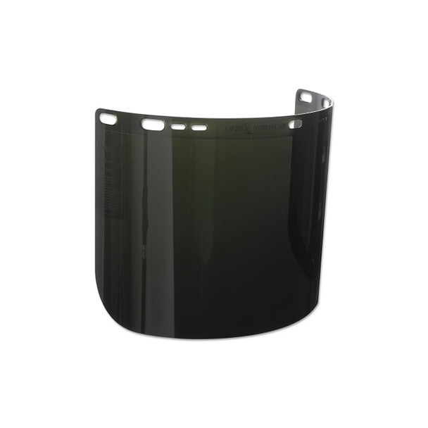 F50 Polycarbonate Special Face Shields, IRUV 5.0, D Shape, 8 in H x 15.5 in L