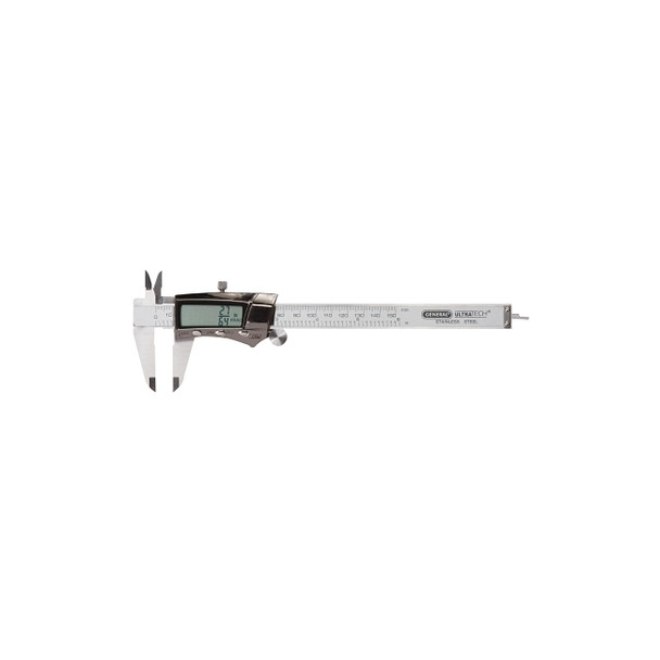 Digital/Fraction Electronic Calipers,0- 6 in/150 mm, Stainless Steel