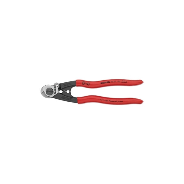 Wire Rope Cutters, 190 mm OAL, Shear Cut/Precise Crimping, 2.5 mm to 7.0 mm
