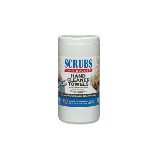 Hand Cleaner Towels, 30/Container, Citrus Pack of 6
