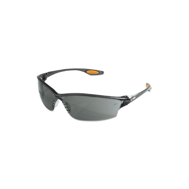 Law® 2 Protective Eyewear, Gray Lens, Duramass Hard Coat, Black Frame, Nylon
