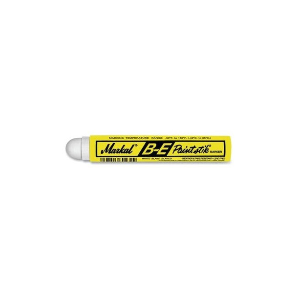 B-E Paintstik® Marker, 11/16 in x 4.75 in L, White