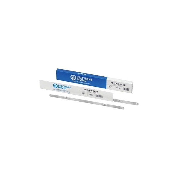 Flat Length Steel Feeler Gauges, 0.005 in, 12 in Length Pack of 12