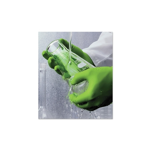 7705PFT Disposable Nitrile Gloves, Powder Free, 4 mil, Large, Fluorescent Green
