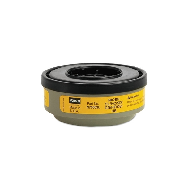 Acid Gas Cartridge for N Series, Yellow, Acid Gas/Organic Vapor