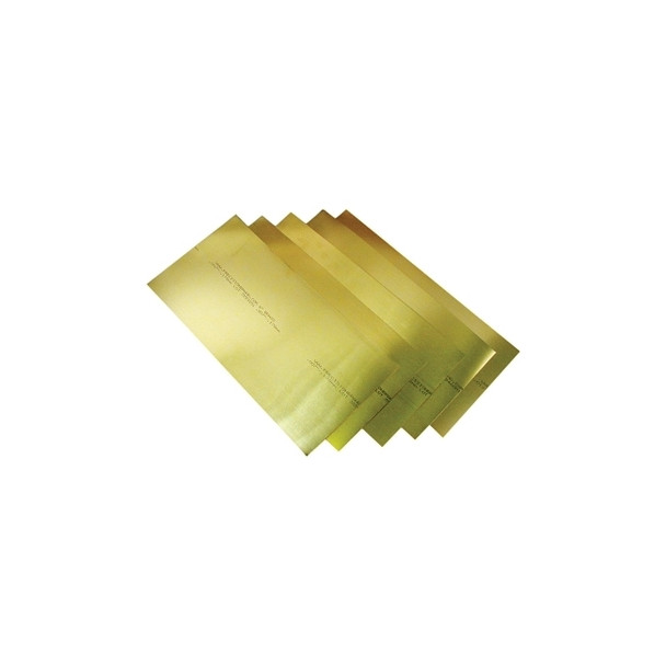 Brass Shim Stock Roll, 0.0004 in, Brass, 0.005 in x 100 in x 6 iin