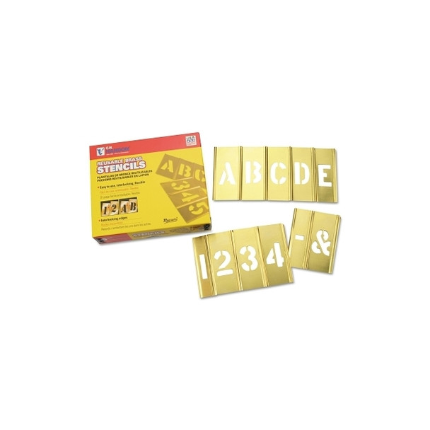 Brass Stencil Letter & Number Sets, Brass, 4 in
