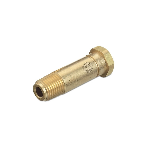 Regulator Inlet Nipple, CO2, 1/4 in (NPT), 2-1/2 in L, Brass, CGA-320