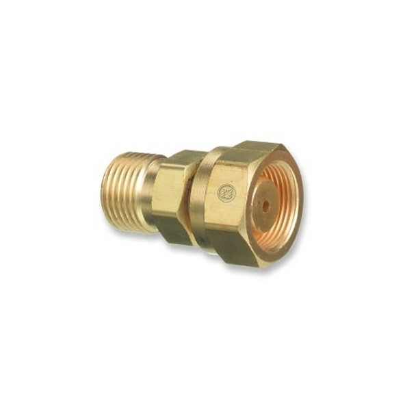 Brass Cylinder Adaptors, From CGA520 B Tank Acetylene To CGA300 Commercial Acetylene