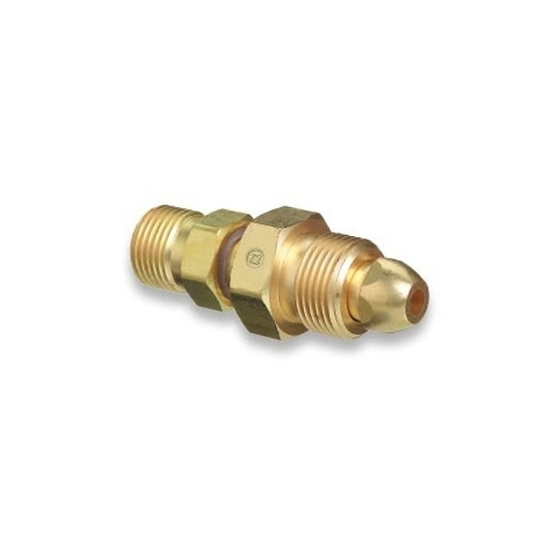 Brass Cylinder Adaptor, From CGA-580 Nitrogen To CGA-320 Carbon Dioxide
