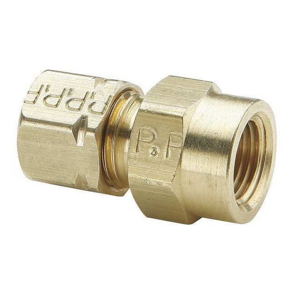 Parker 3/8" Compression x 1/4" FNPT Brass Connector 10PK 66CA-6-4