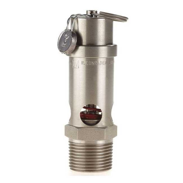 Conrader Safety Valve,Soft Seat,3/4In,150 PSI,SS SRV530-3/4-V-SS-150