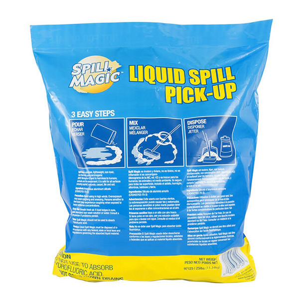 Spill Magic™ Absorbent Powder w/ Plastic Bag, 25 lb, 1/Each