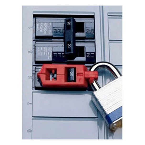 Brady® Snap-On Breaker Lockout, Red, 1/Each