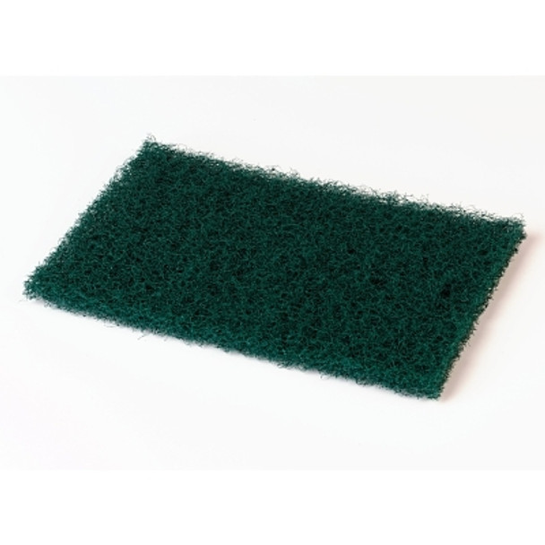 Heavy-Duty Commercial Scouring Pad, 6 in W x 9 in L, Synthetic Fiber, Green Pack of 36