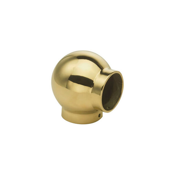 Lavi Industries Ball Elbow for 1"" Tubing Polished Brass