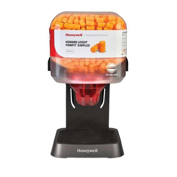 HL400 Earplug Dispenser, Foam, Cylinder, 30 dB NRR, Uncorded, 400 Pairs Per Pkg