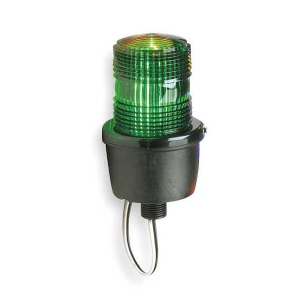 Federal Signal Low Profile Warning Light,Strobe,Green LP3M-12-48G-M1