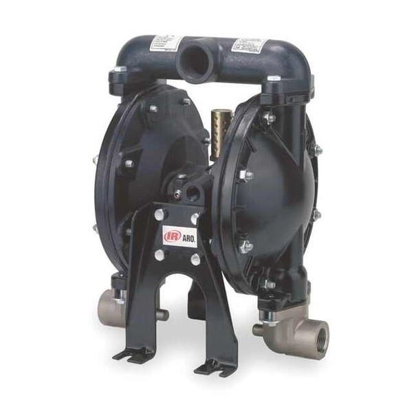 Double Diaphragm Pump, Aluminum, Air Operated, Buna-N, 35 gpm GPM 150 Degrees F