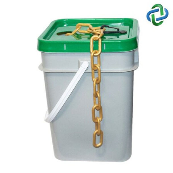 Mr. Chain Gold Plastic Chain Pail 3"(#10,76 mm)x 80009-P Mr. Chain Gold Plastic Chain Pail 3"(#10,76 mm)x 80009-P
