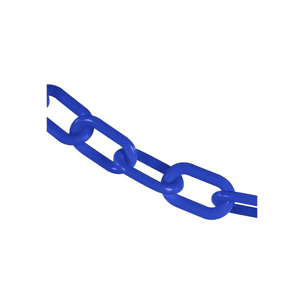 Mr. Chain 2" x 200' Blue Heavy Duty Plastic Safety Chain 51006-200