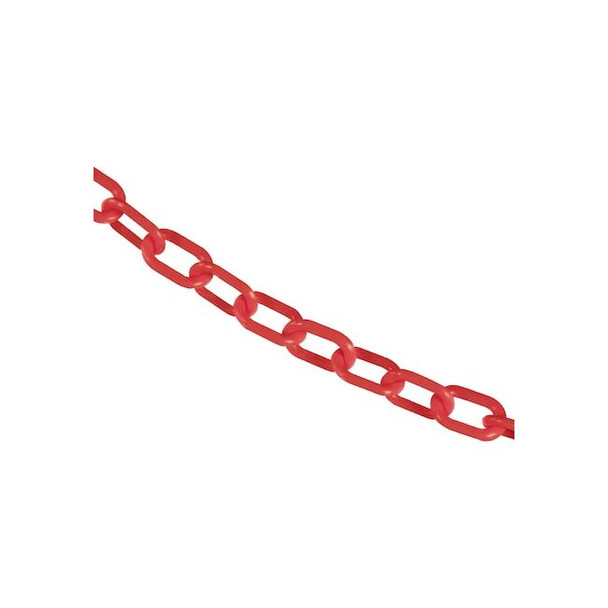 Mr. Chain 1" x 25' Red Plastic Safety Chain 10005-25