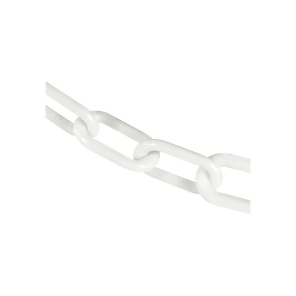 Mr. Chain 3" x 25' White Plastic Safety Chain 80001-25