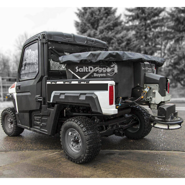 SaltDogg 0.40 Cubic Yard Electric Black Poly Hopper Spreader