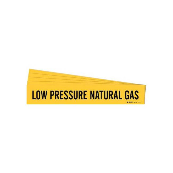 Brady Pipe Marker,Low Pressure Natural Gas,PK5, 7177-1-PK 7177-1-PK