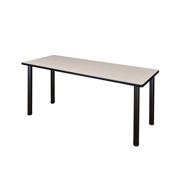 Kee Kee Training Tables, 66 W, 24 L, 29 H, Wood, Metal Top, Maple MT6624PLBPBK