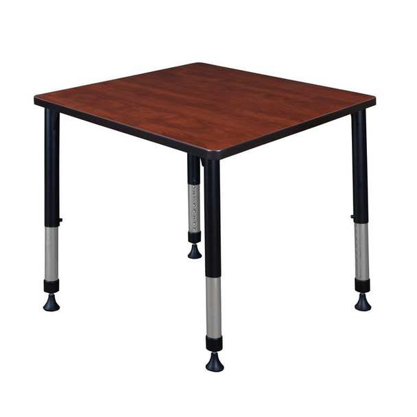 Square Square Classroom Tables, 30 W, 30 L, 23-34 H, Wood, Metal