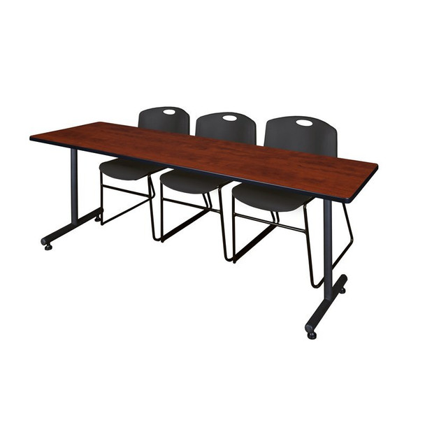 Rectangle Training Table, 84" W, 29" H, Laminate Top, Cherry