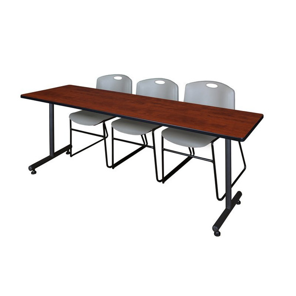 Rectangle Training Table, 84" W, 29" H, Laminate Top, Cherry