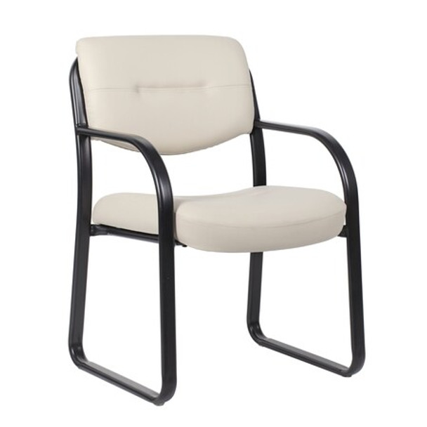 Boss Office Products Frame Chair,Beige,Leather B9529-BG
