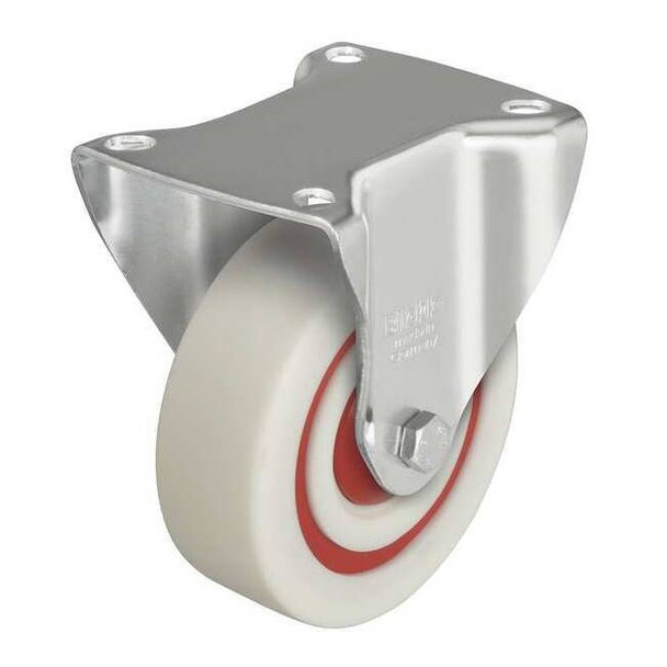 Manufacturer Varies Rgd Plt Caster,Nylon,5 in.,330 lb.,White B-POW 125KF