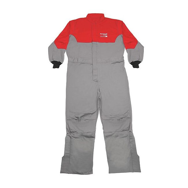 Coverall, 12 cal/sq cm ATPV, 2XL, 31 in Inseam, Cotton/Nylon, Hook-and-Loop
