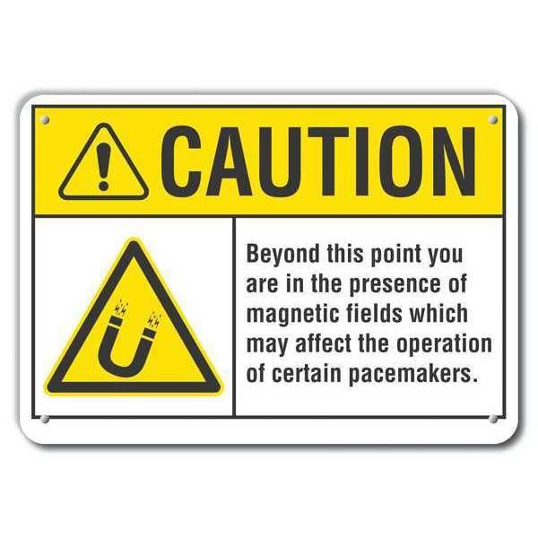 Caution Sign, 7 in H, 10 in W, Aluminum, Vertical Rectangle, LCU3-0025-RA_10x7