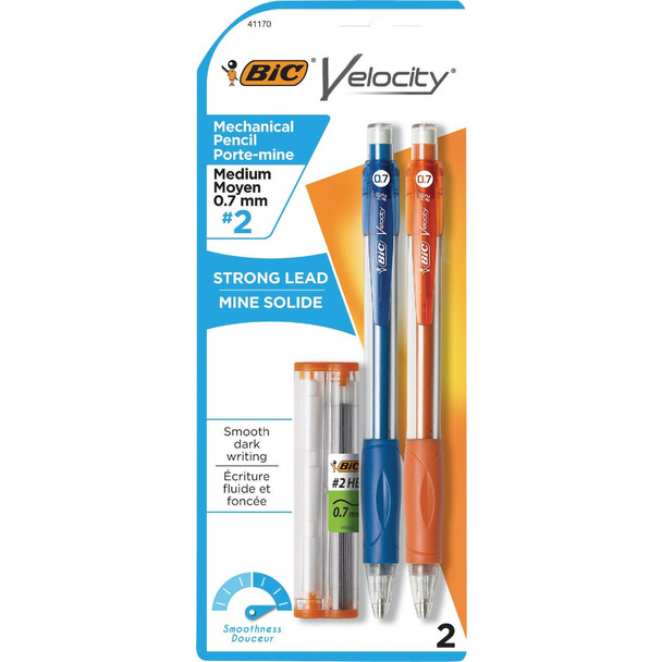 BIC Velocity Original Medium Point Mechanical Pencil (2-Pack) MV7P21-BLK