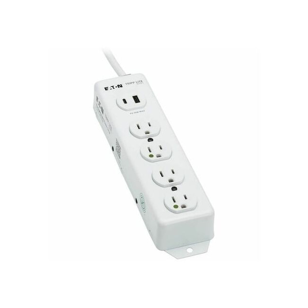 Power Strip, Hospital Grade, USB, 4 5-15R-HG, 5-15P-HG, 15 ft., White