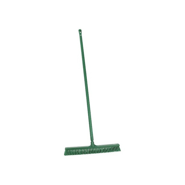 Remco 24 in Sweep Face Push Broom, Soft/Stiff Combination, Green 31942/29622