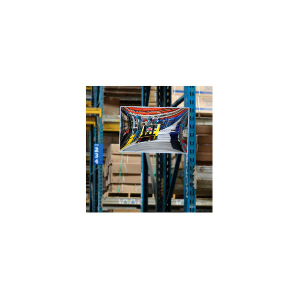 Global Industrial Rectangular Flat Acrylic Convex Mirror Indoor 16""x24""