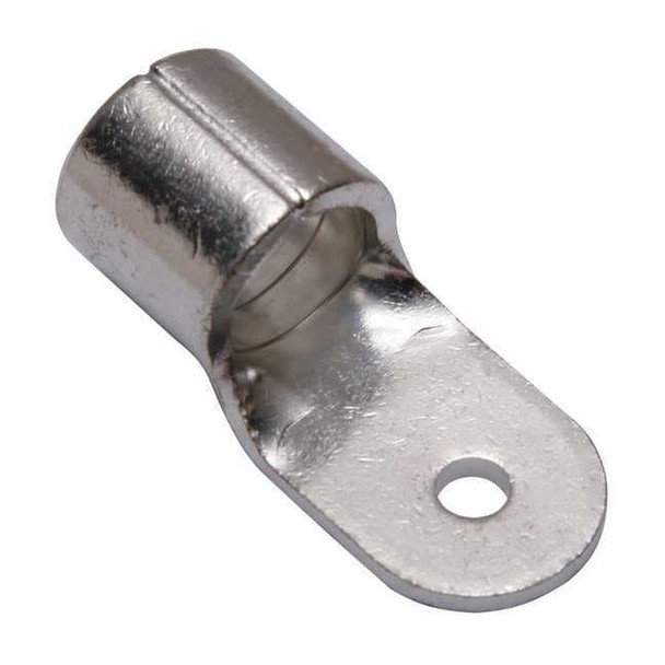 One-Hole Compression Lug, 4/0 AWG Max, 1/4 in Stud, Long Barrel, Copper, None