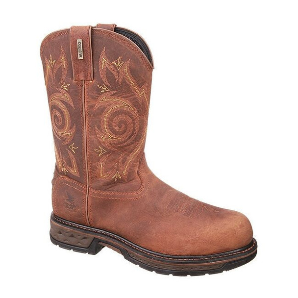 Men's Western Boot, 10.5, Composite Toe, 11 in H, Brown, GB00239