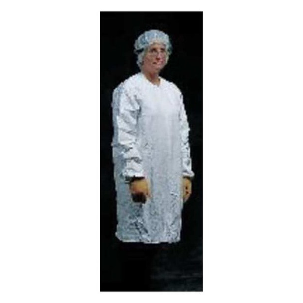 ProClean Disposable Lab Coat, ProClean(R), Snaps Closure, White, L, 30 PK