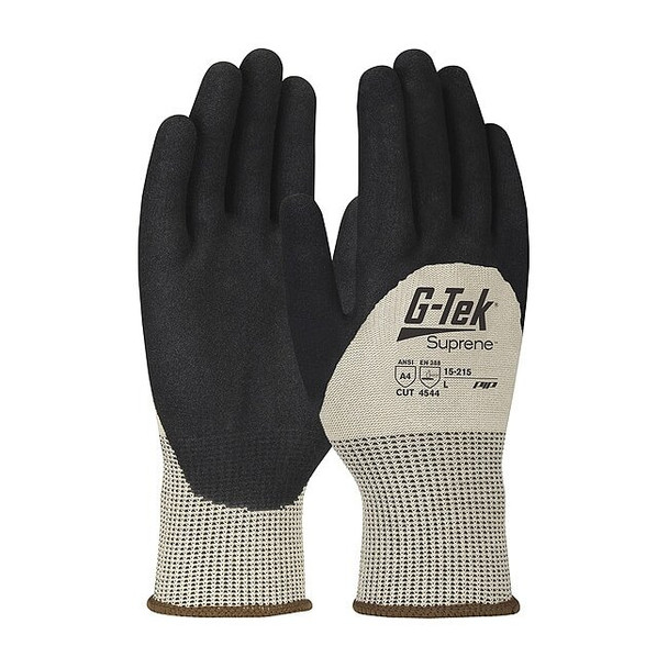 Cut-Resistant Glove, Cut Level A4 ,Dipped ,Foam Nitrile ,Sandy ,2XL 12 PK